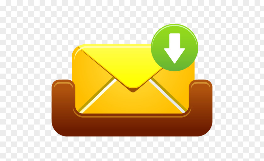 Mailbox Message Received Angle Brand Yellow PNG