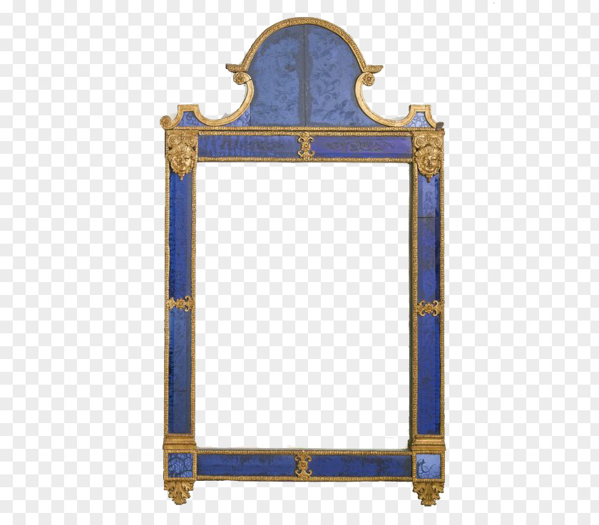 Purple Frame Gold Picture Icon PNG