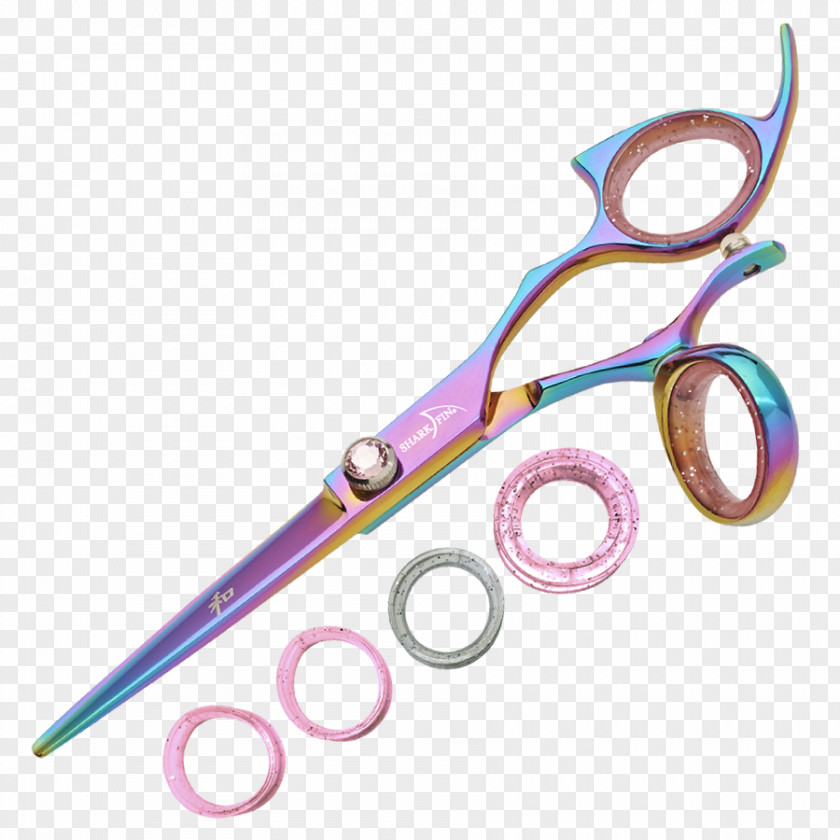 Rainbow Hair Scissors Shark Finning Hair-cutting Shears Shear Stress PNG