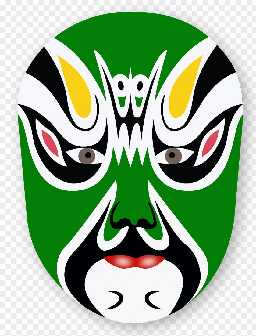 Blumenkranz Symbol Chinese Opera Peking Mask Image PNG