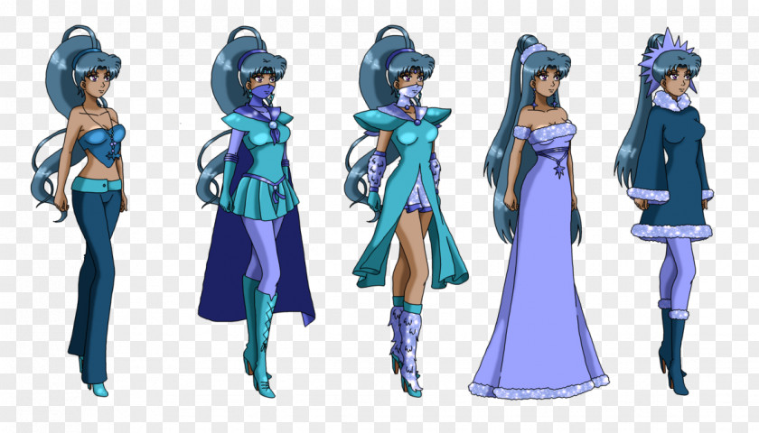 Winter Elements Action & Toy Figures Figurine Costume Design Cobalt Blue Cartoon PNG