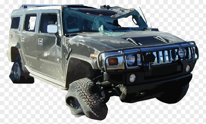 A Car Accident Scrapped Cars Hummer Euclidean Vector Vehicle PNG