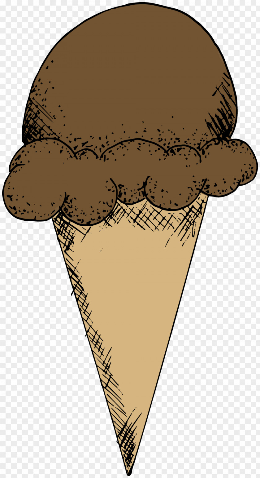 Doodle Brush Ice Cream Cones Animated Cartoon PNG
