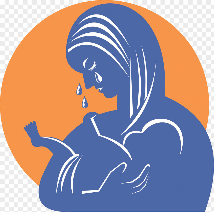 Mother Holding A Child Crying Postpartum Depression Maternity Blues Period Symptom PNG