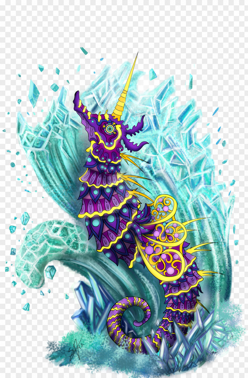 Caballito De Mar Seahorse Art PNG