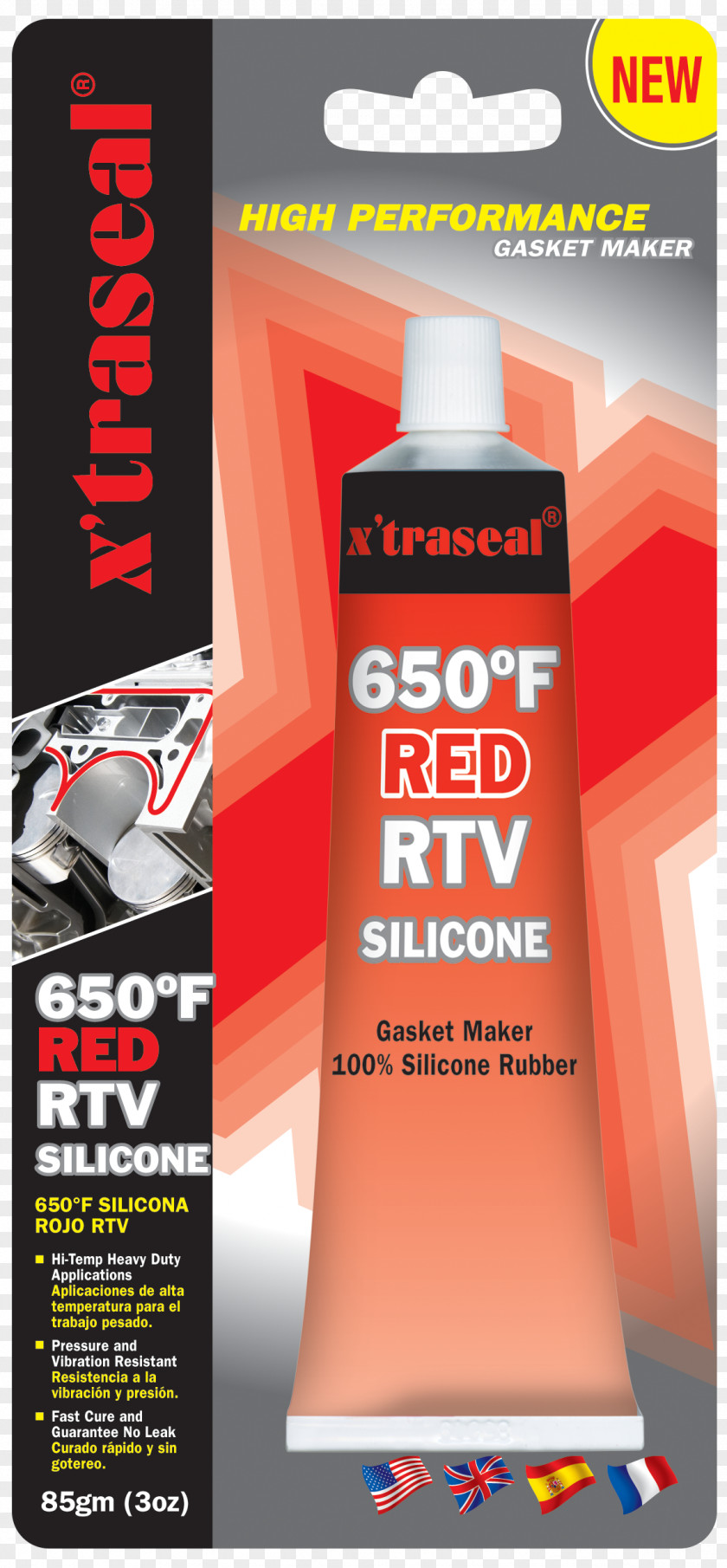 Empty Warehouse RTV Silicone X'Traseal Protective Coatings & Sealants PERMATEX Gasket Maker PNG