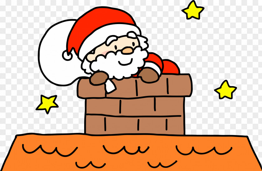 Santa Claus Reindeer Illustration Christmas Day Chimney PNG