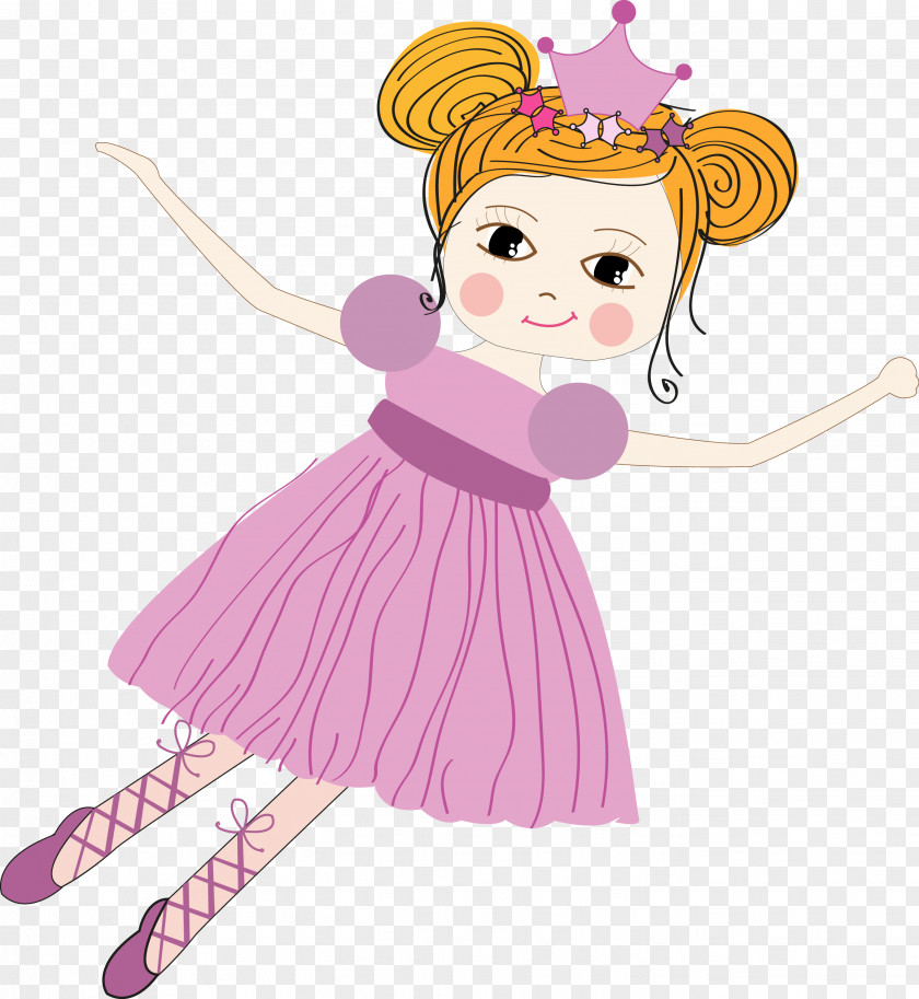 Cute Little Princess Cartoon Characters A Illustration PNG