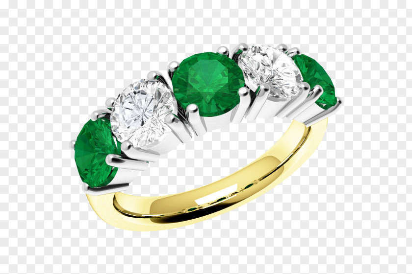 Emerald Ruby Eternity Ring Diamond PNG