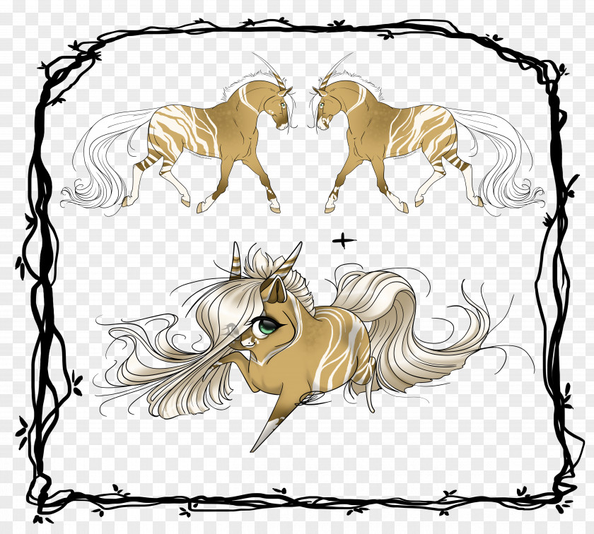 Lion Tiger Mustang Illustration Clip Art PNG