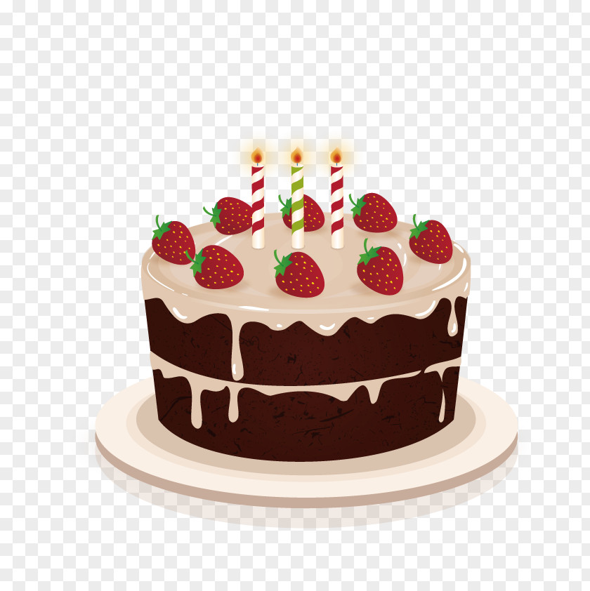 Vector Strawberry Cake Birthday Cakes And Cupcakes Wedding Chocolate PNG
