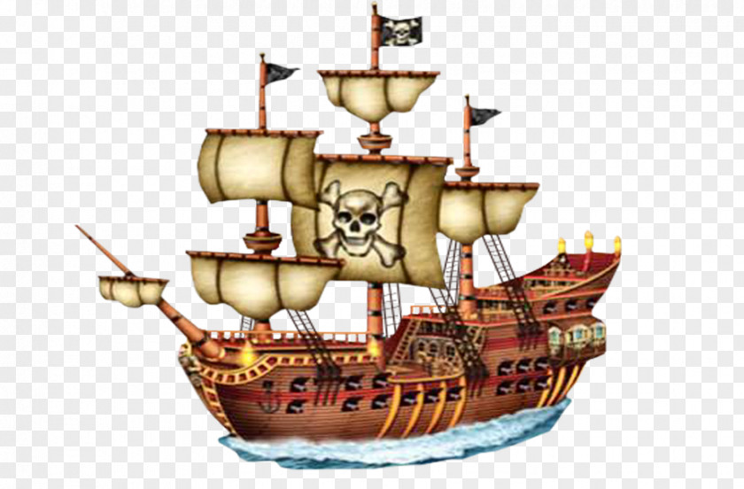 Ancient Sailing Piracy Ship Boat Cupcake Drawing PNG