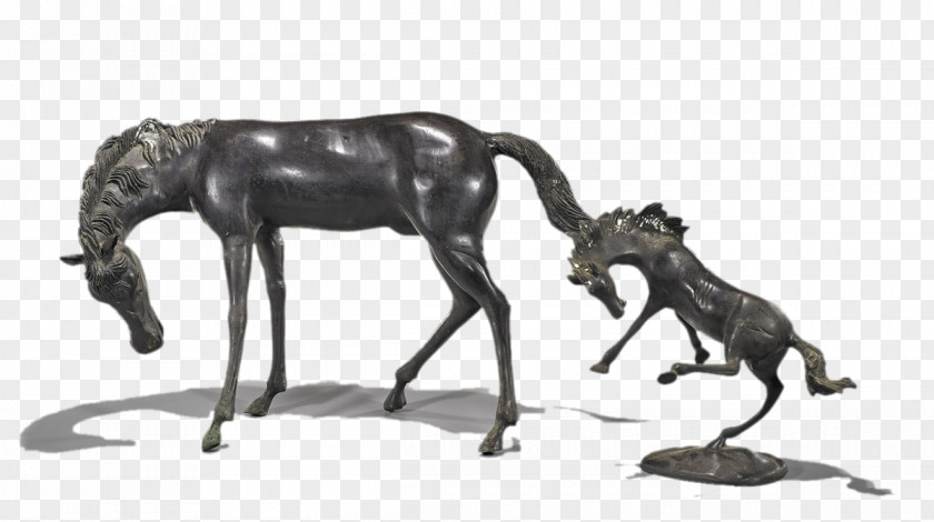 Antique Horses Horse Bronze Sculpture Wildlife PNG