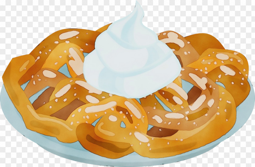 Choux Pastry Cruller Orange PNG