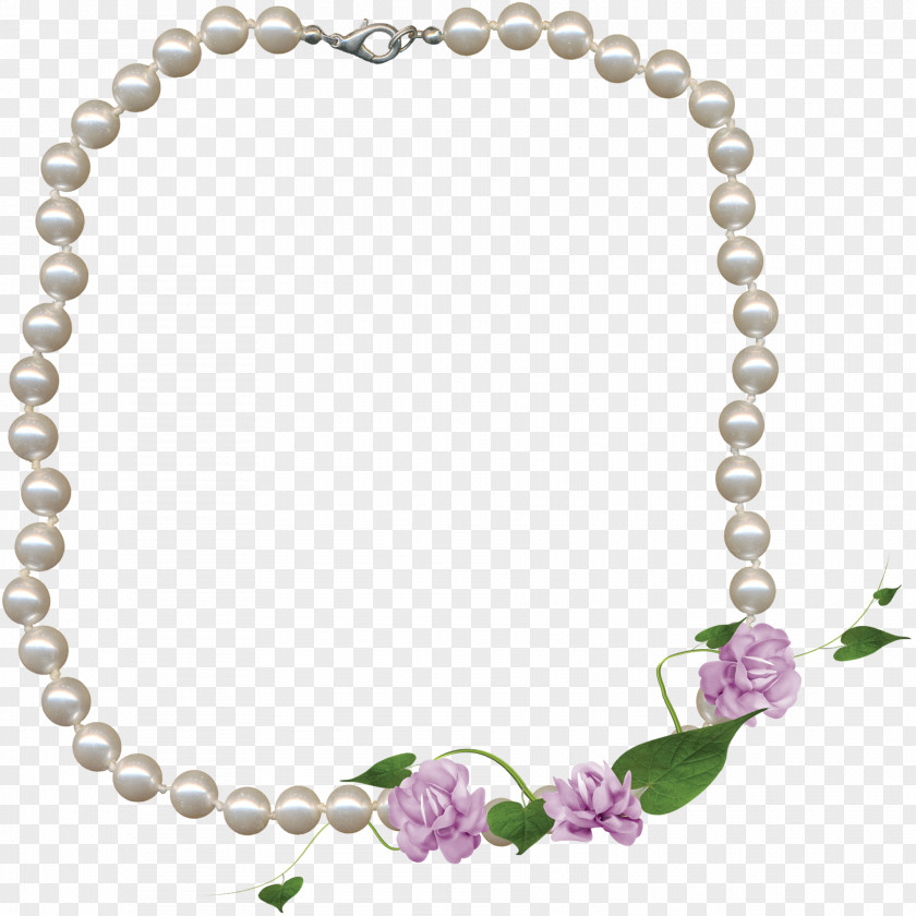 Flower Necklace Earring Jewellery Pearl Pendant PNG