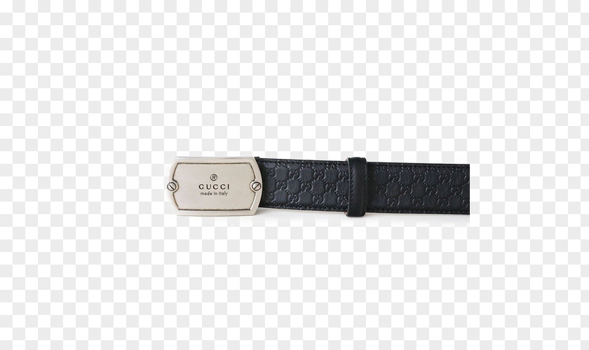 Gucci Men's Classic Embossed Leather Belt Buckle Strap PNG