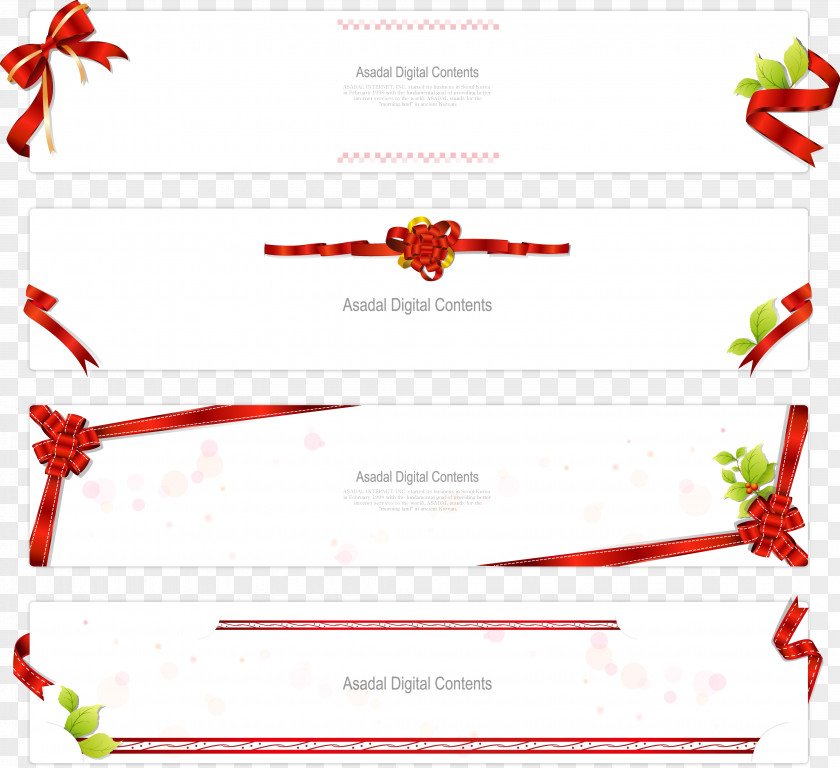 Red Ribbon Horizontal Text Box Vector Material Adobe Illustrator Euclidean PNG