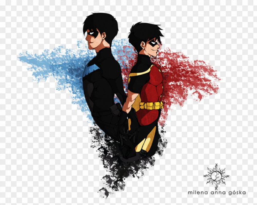 Robin Dick Grayson Damian Wayne Nightwing Batman PNG