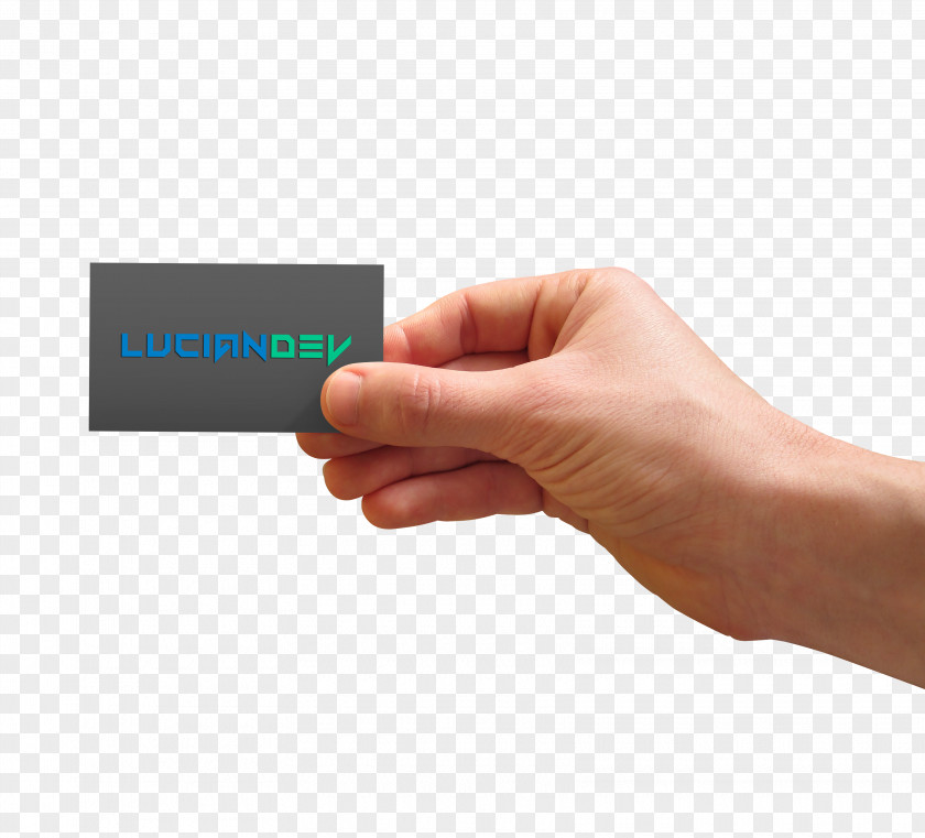 VISITING CARD Hand Finger PNG