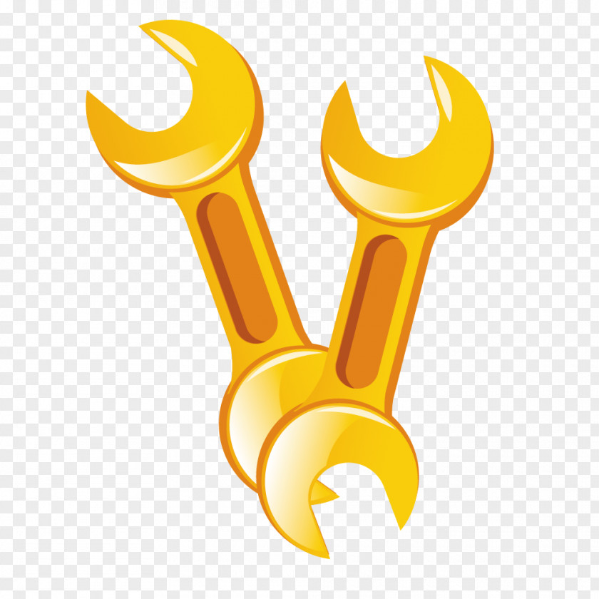 Yellow Wrench Vector Material Hex Key Torque PNG