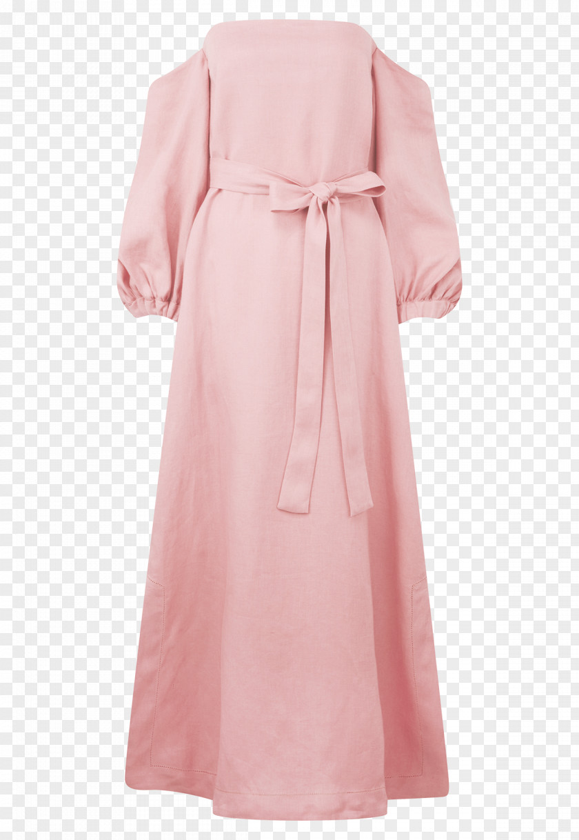 Dress Robe Shoulder Sleeve Pink M PNG