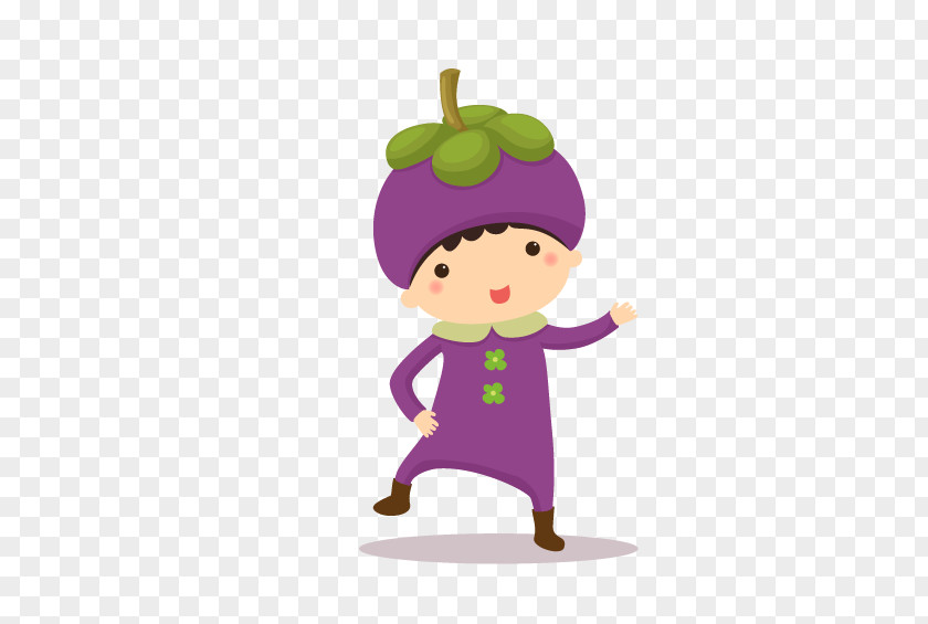 Eggplant Boy Fruit Cartoon Clip Art PNG