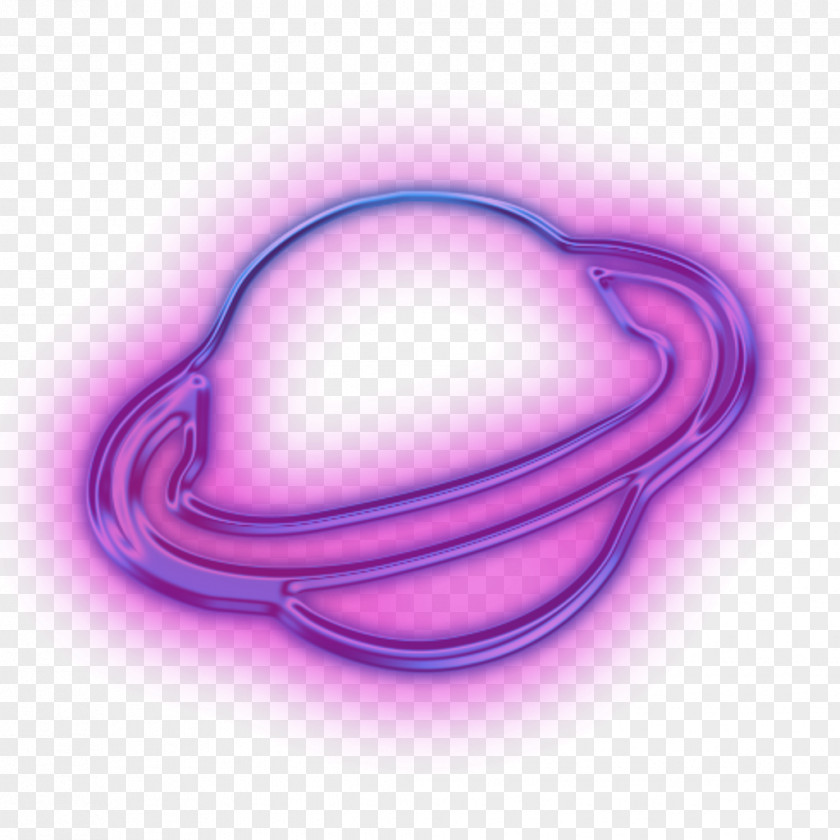 Purple Heart Saturn Planet Clip Art PNG