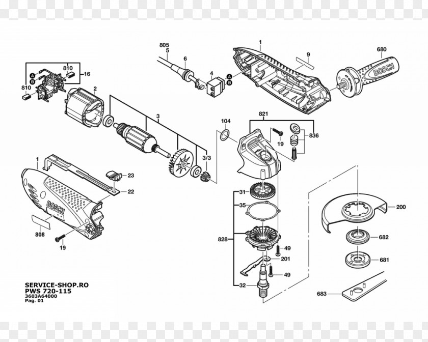 64000 Angle Grinder Spare Part Grinding Machine Robert Bosch GmbH PNG