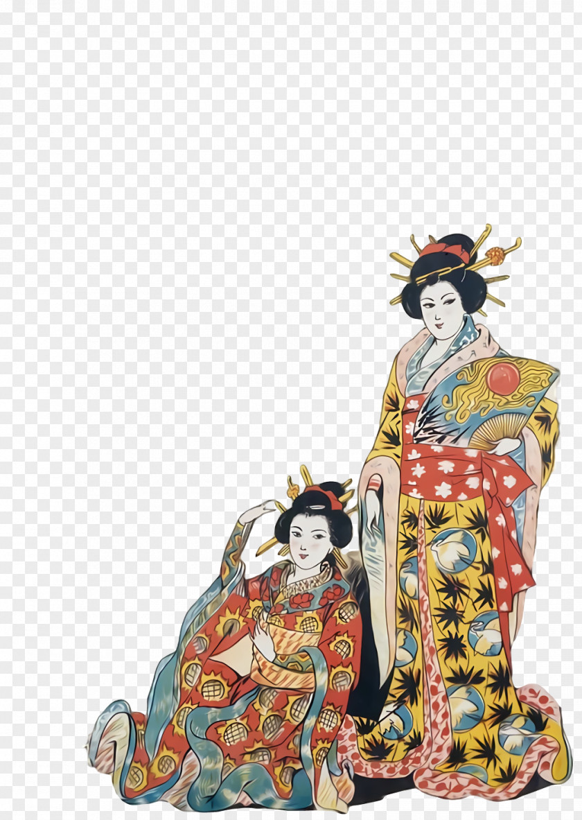 Kimono De Geisha M Costume Design PNG