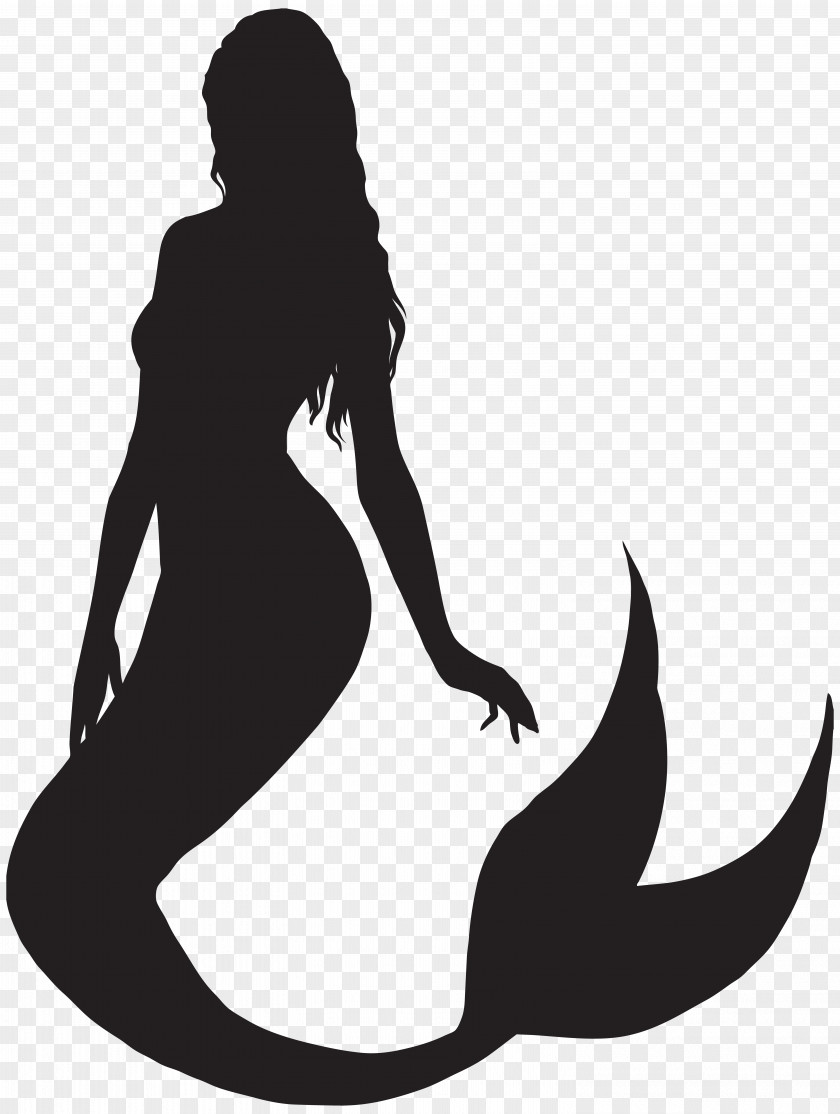 Mermaid Tail Ariel Silhouette Clip Art PNG