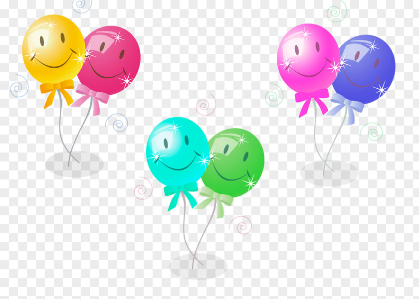 Smiley Face Balloon Doll Birthday Clip Art PNG