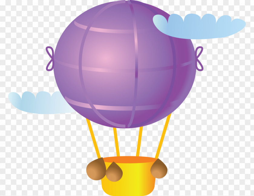 Birthday Balloon Hot Air Flight Transportation Toy PNG