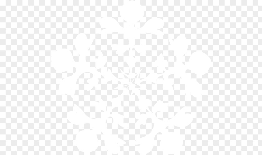 Black White Snowflake Winter Christmas PNG