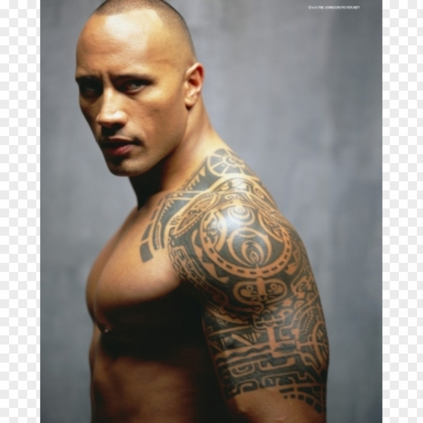 Dwayne Johnson Polynesia Sleeve Tattoo Māori People PNG