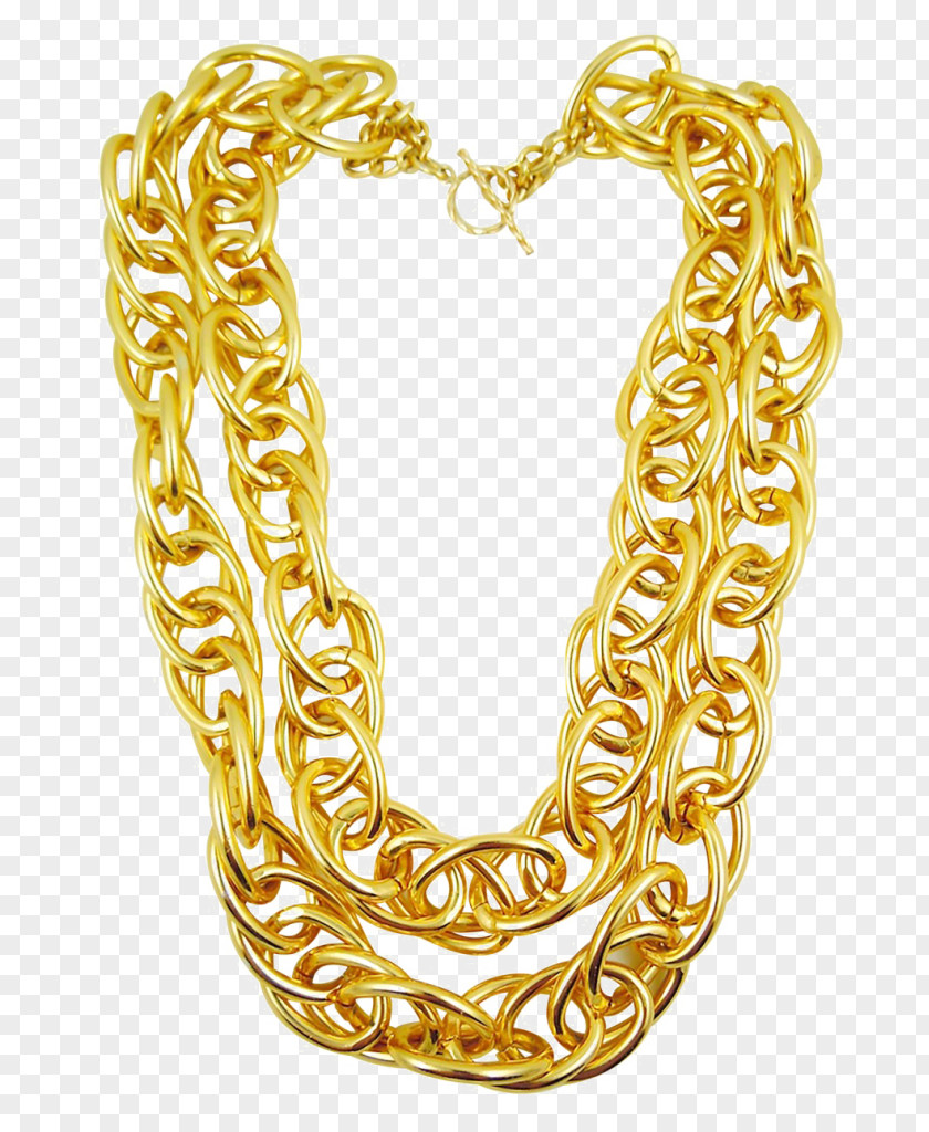 Jewellery Chain Necklace Gold PNG