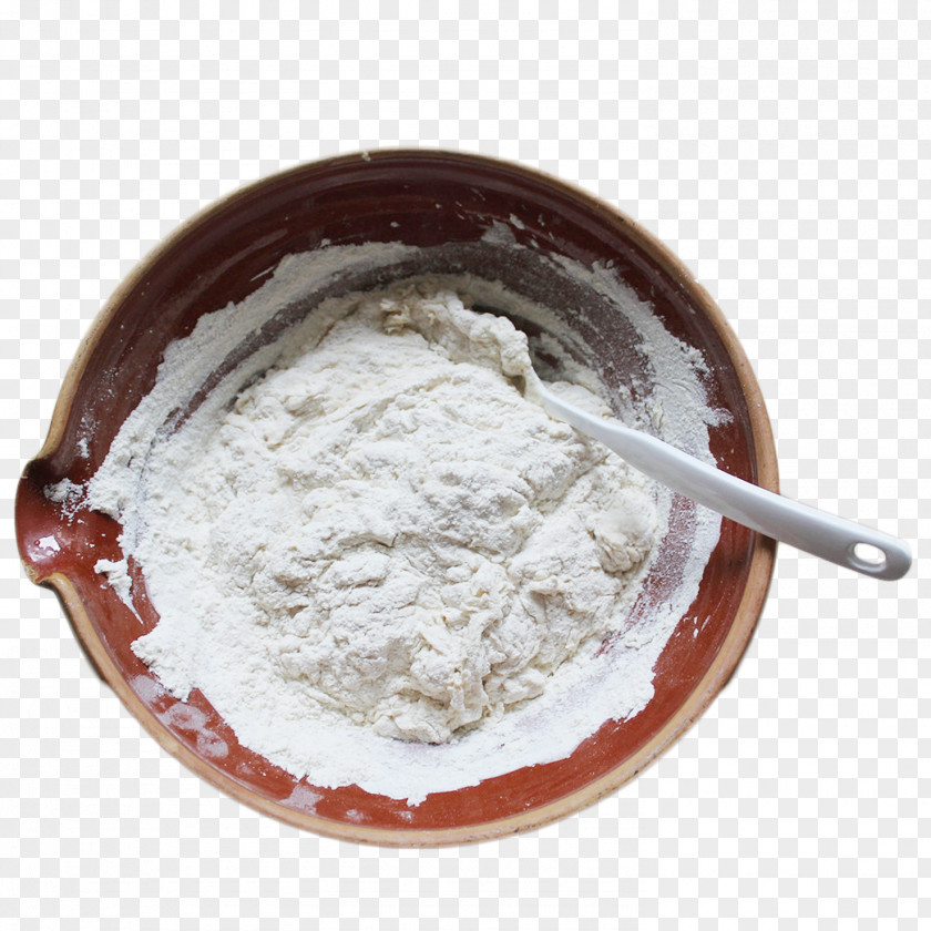 Kneading Bowl And Flour Doughnut Bread PNG