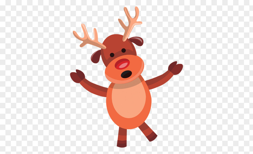 Reindeer Rudolph Vector Graphics PNG