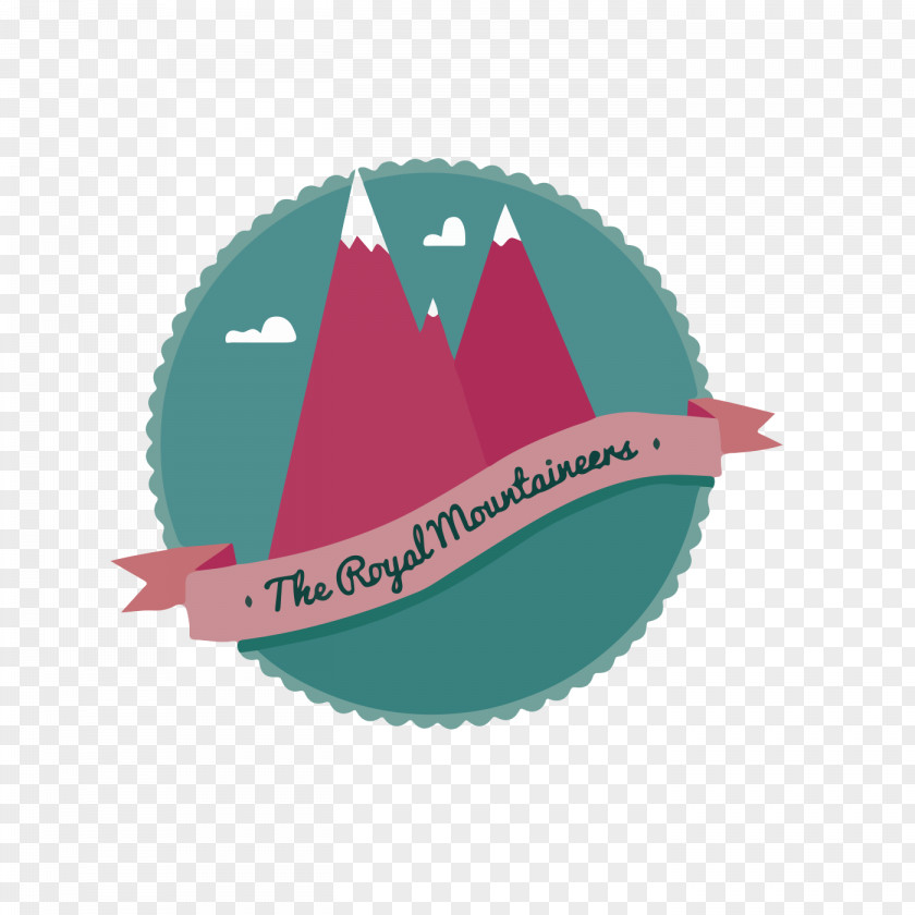 Vector Geometric Logo Snow Mountain T-shirt Illustration PNG