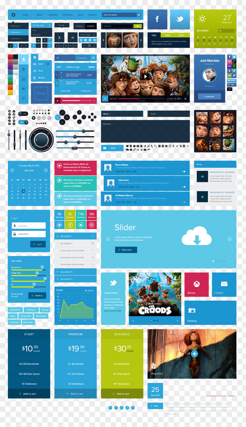 Blue UI Kit User Interface Button Download Icon PNG