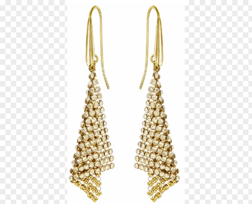 Gold Earring Swarovski AG Plating Jewellery PNG