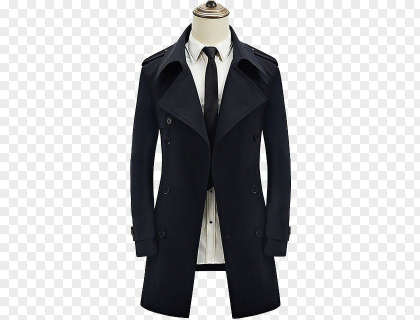 Model Wearing A Suit Trench Coat Clothing Outerwear PNG