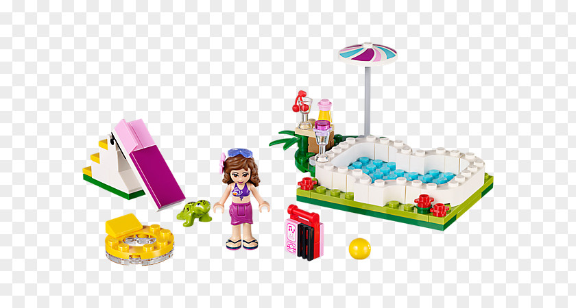 Toy LEGO Friends 41090 Olivia's Garden Pool Lego Minifigure PNG