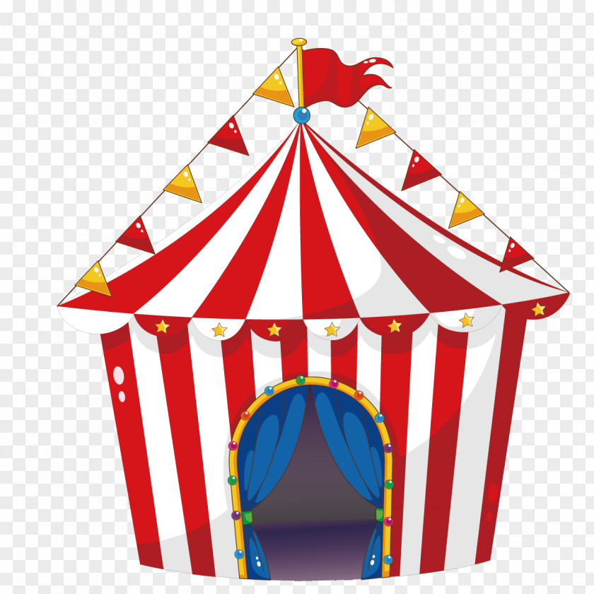 Vector Circus Tent Carnival Illustration PNG