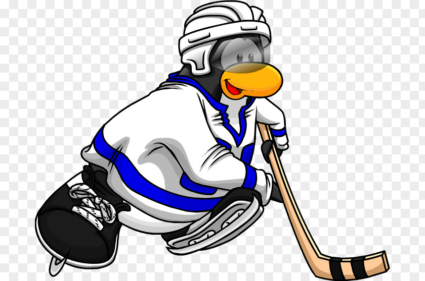 Cartoon Goalkeeper Club Penguin Hockey Puck Sticks Ice PNG