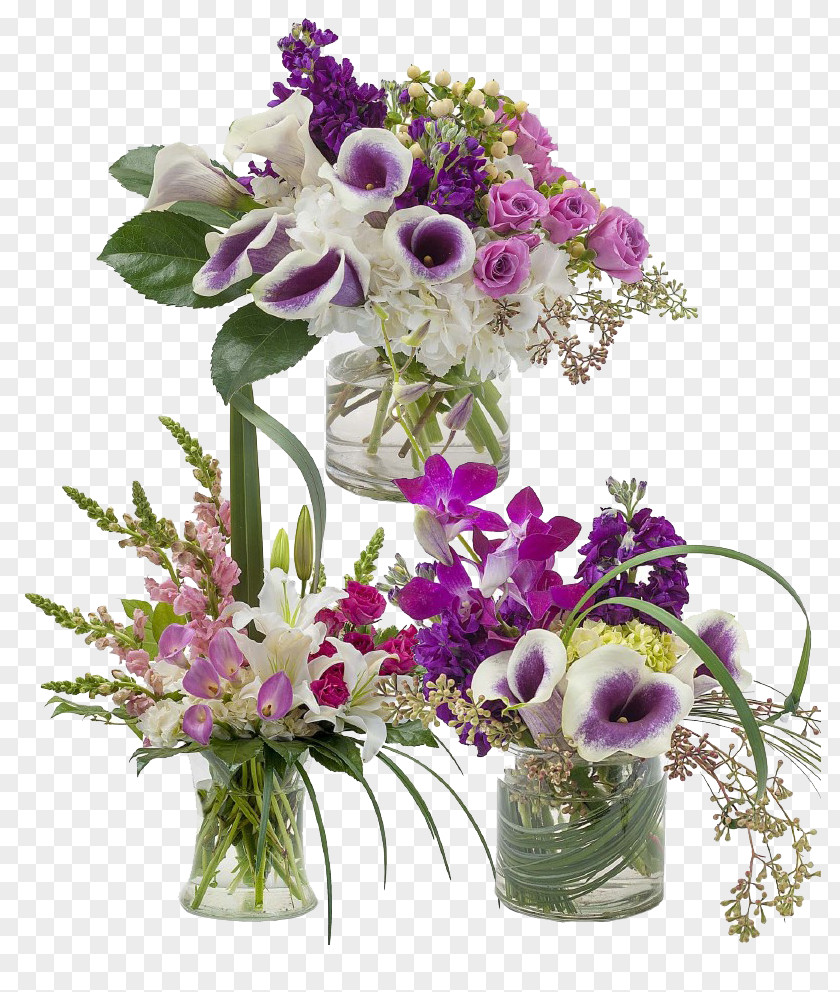 Chinese Purple Flower Glass Floral Design Keits Shop Of Bay City Bouquet PNG