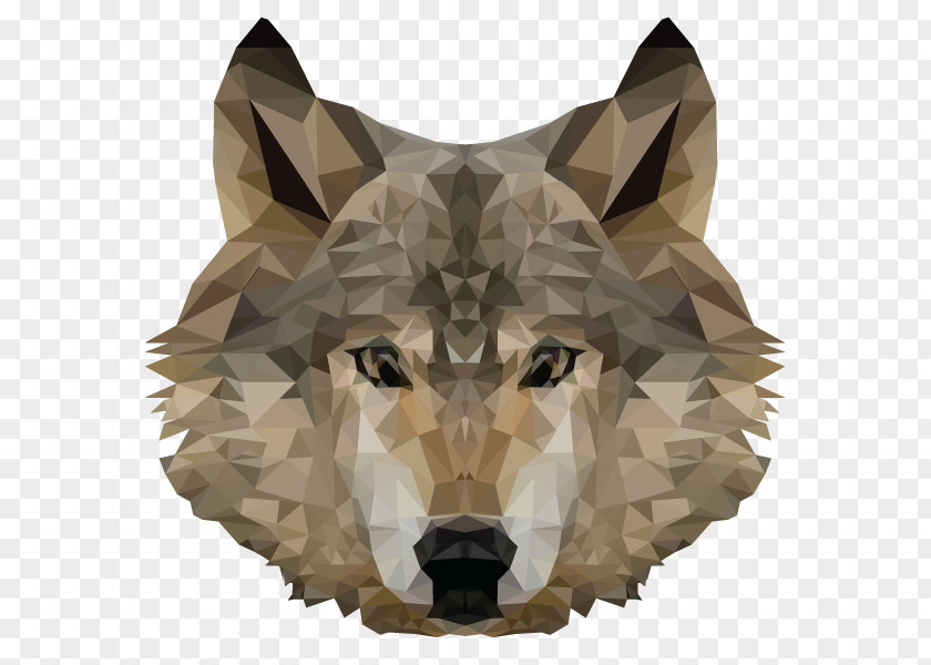 Low Poly Gray Wolf T-shirt PNG