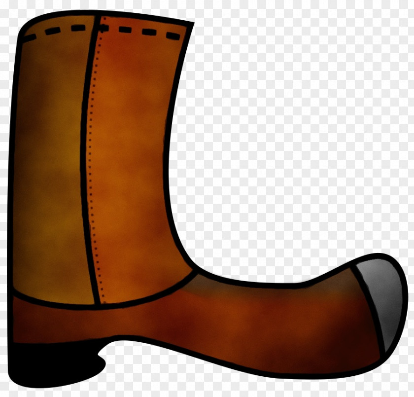 Wood Brown Cowboy Boot Shoe Wellington PNG