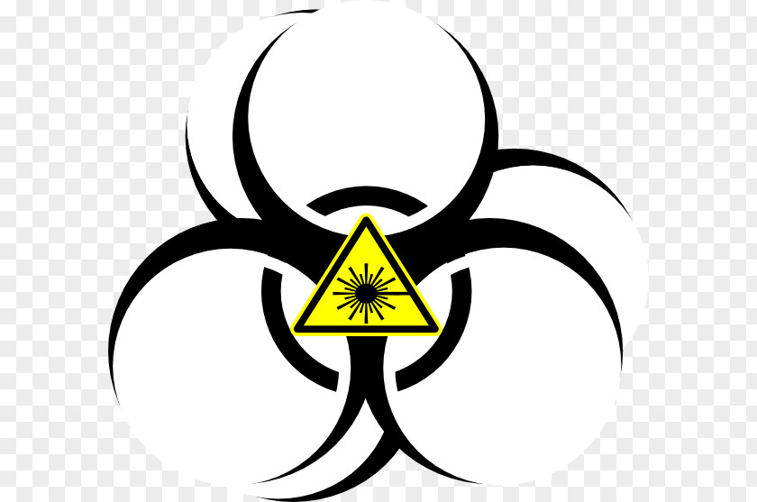 Laser Biological Hazard Symbol Clip Art PNG