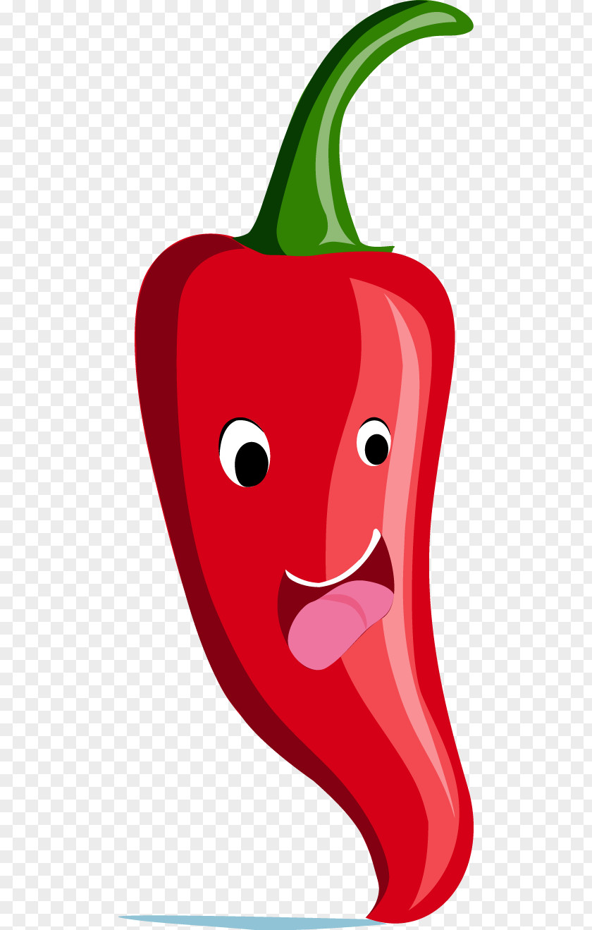 Vector Red Pepper Cayenne Bell Clip Art PNG