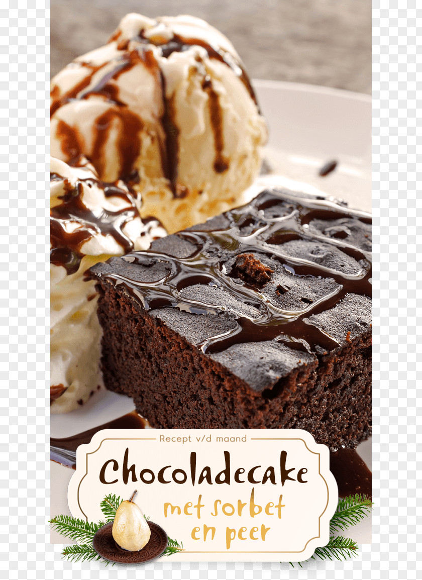 Chocolate Cake Flourless Brownie Pudding Ice Cream PNG